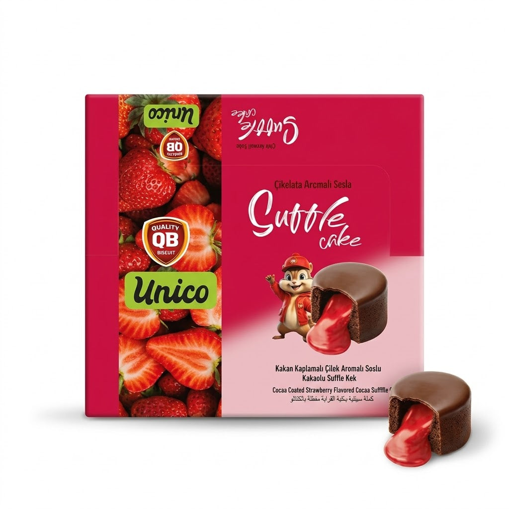Unico Soufflé Cake Erdbeere Türkei 24er 720g