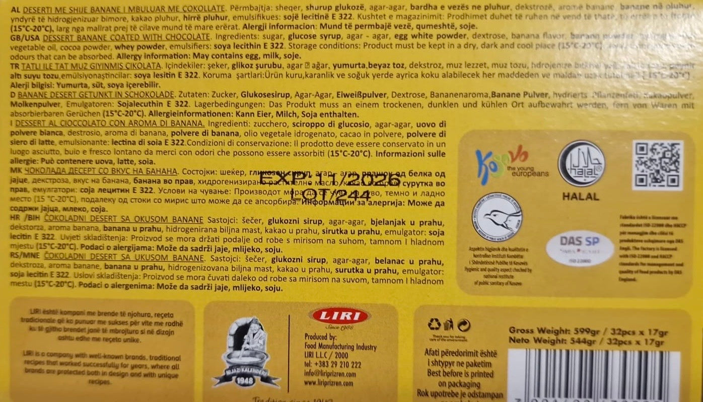 Liri Krem Banane 17g 🇹🇷