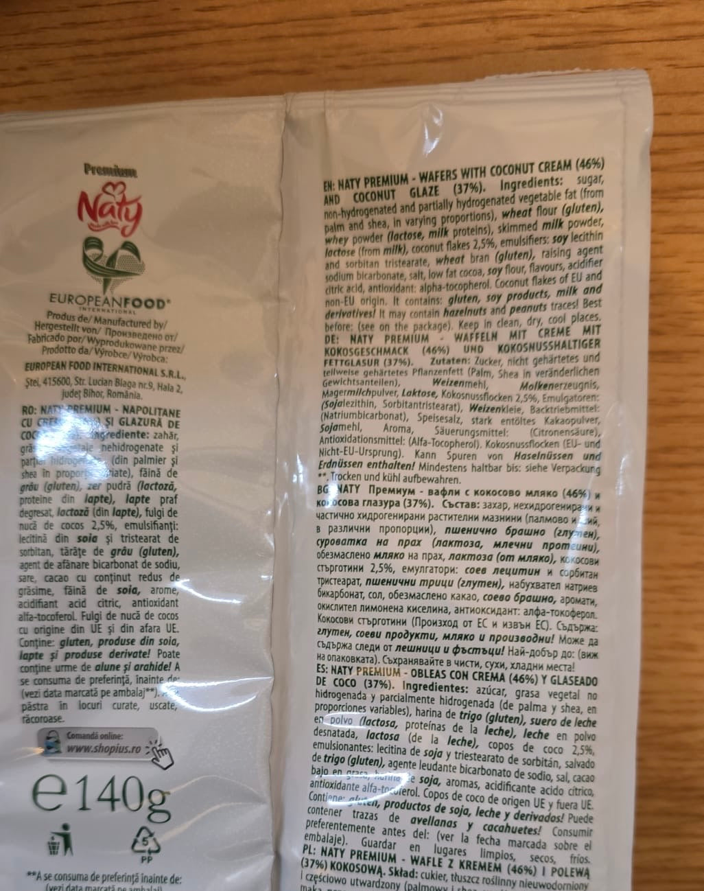 Naty Wafer Cocos 140g 🇵🇱