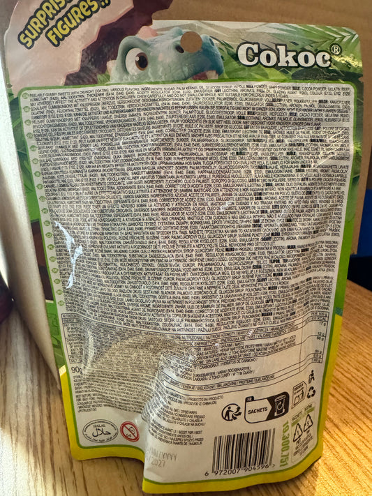 Cokoc Triple-Layer Chocolate Dino Gummies 90g 🇳🇱