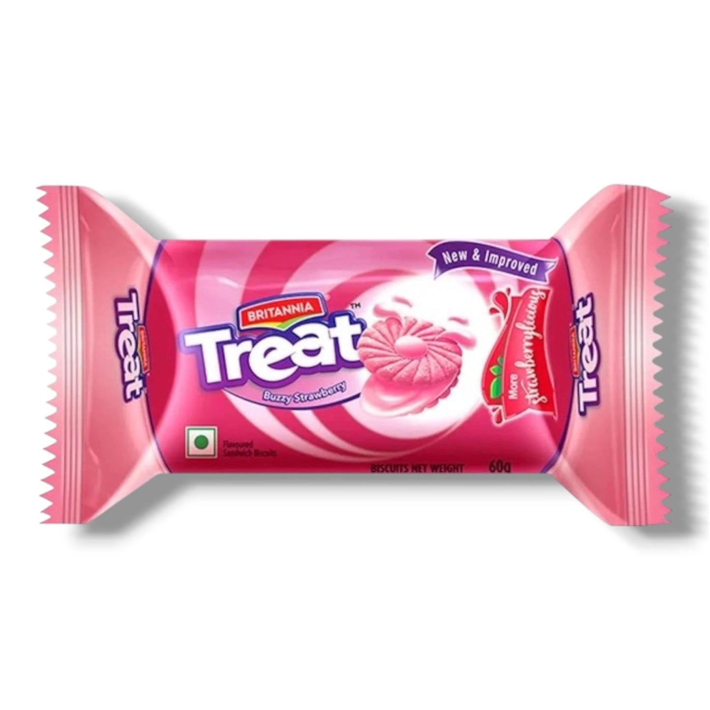 Britannia Treat Buzzy Strawberry 60g
