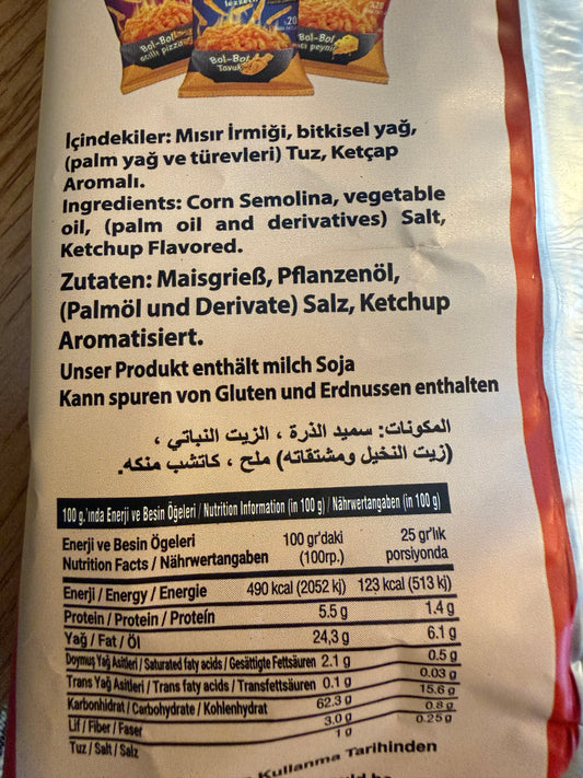 Paxito Bol-Bol Ketçap Peynir Chips 45g 🇹🇷