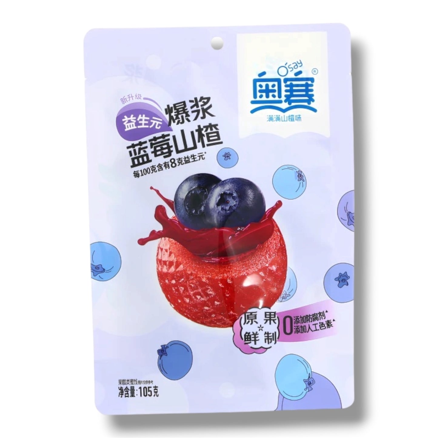 Osay Weißdornbällchen-Blaubeere China 108g