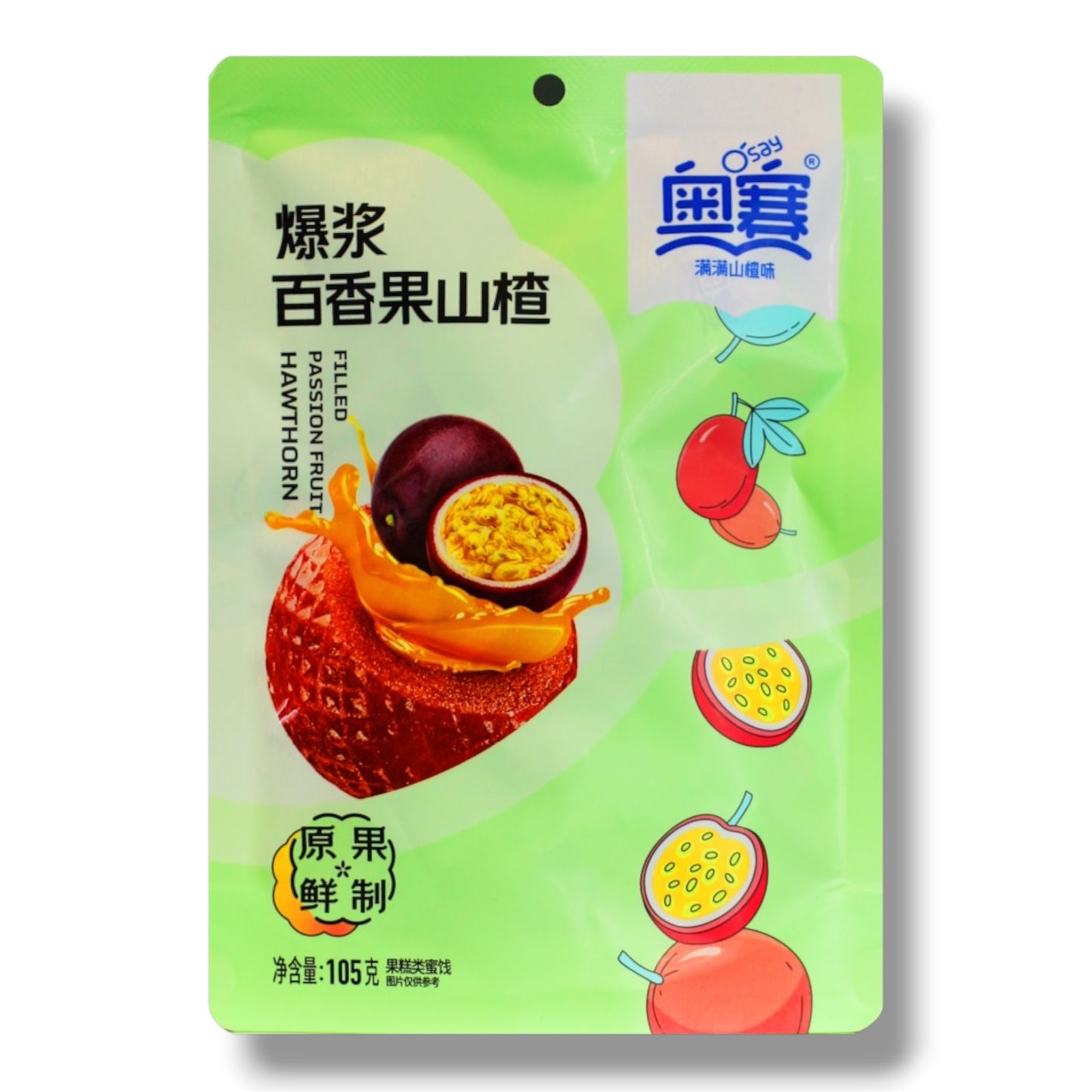 Osay Weißdornbällchen-Passionsfrucht China 108g
