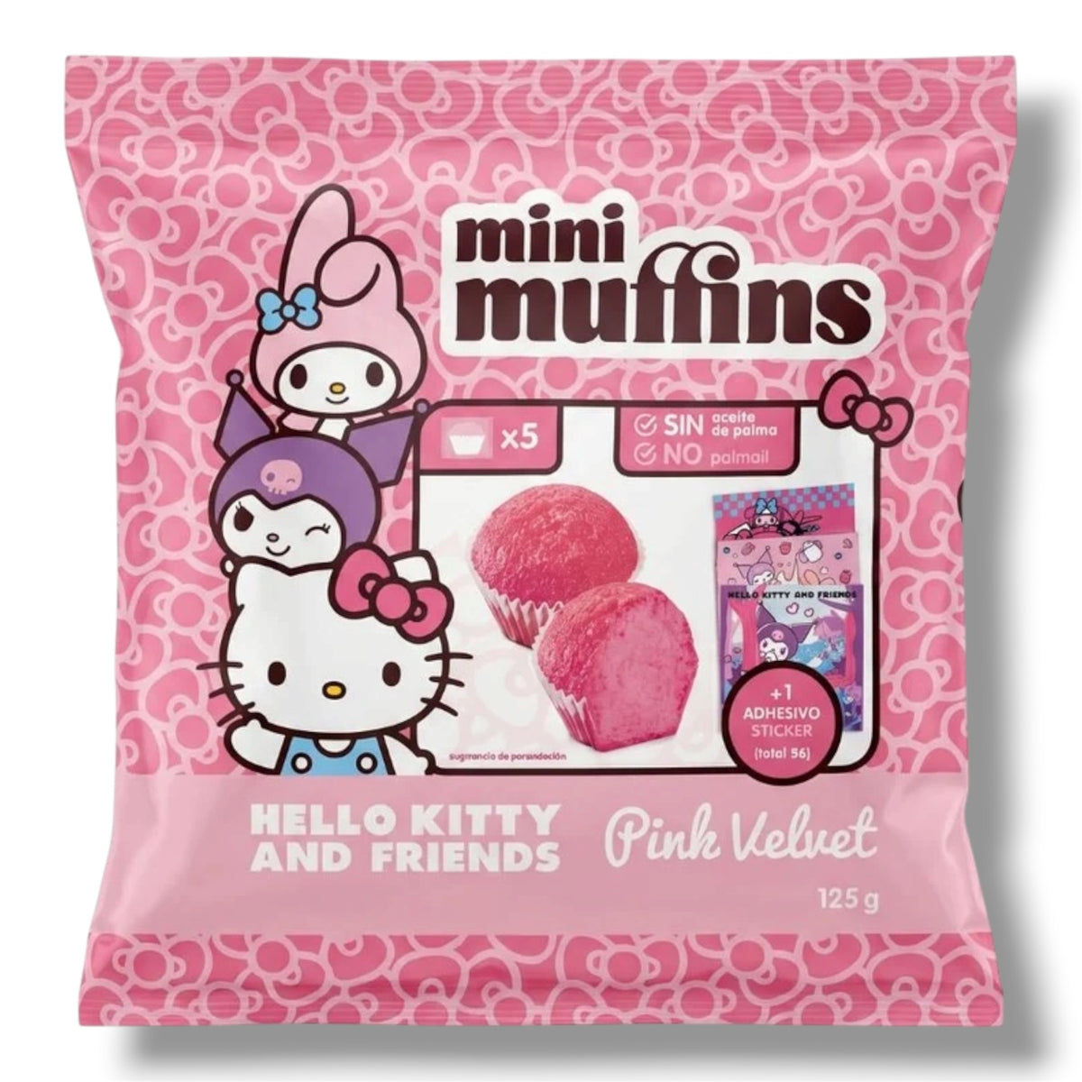 Hello Kitty and Friends Mini Muffins Pink Velvet 125g