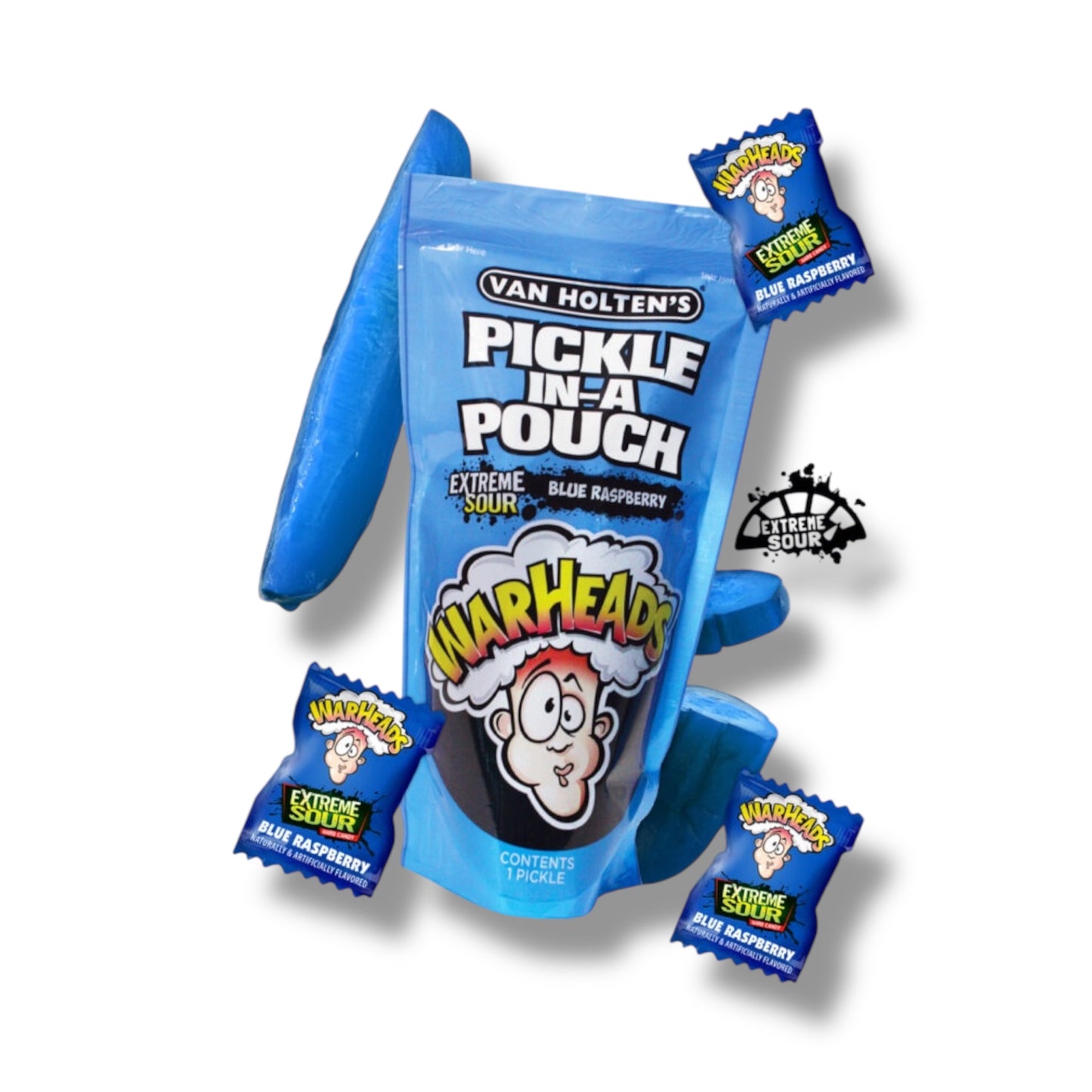 Van Holtens Warheads Blue Raspberry Pickle 306g 🇺🇸