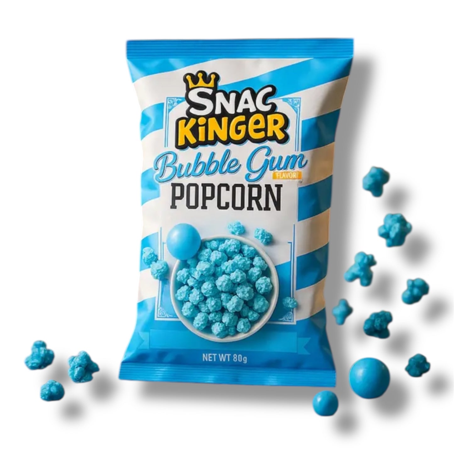 Snac Kinger Blue Bubble Gum Popcorn 80g