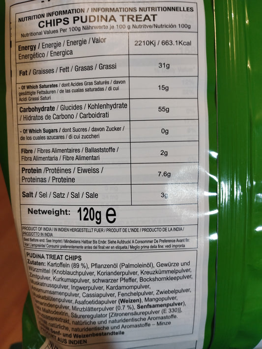 Chips Pudina Treats 120g 🇮🇳 MHD 24/01/2026