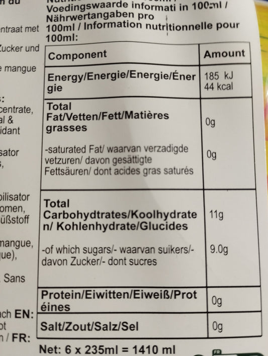 Beyti Tropicana Mango Juice 6x235ml 🇪🇬