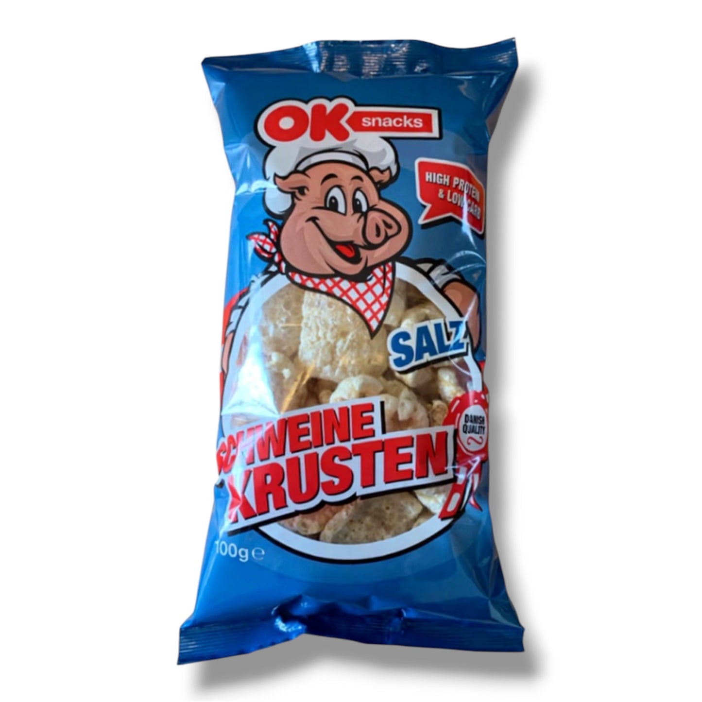 OK Snacks Schweinekrusten Salz Dänemark 100g