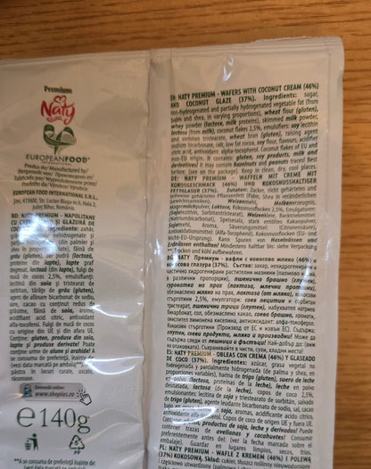 Naty Wafer Cocos 140g 🇵🇱
