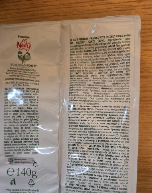 Naty Wafer Cocos 140g 🇵🇱