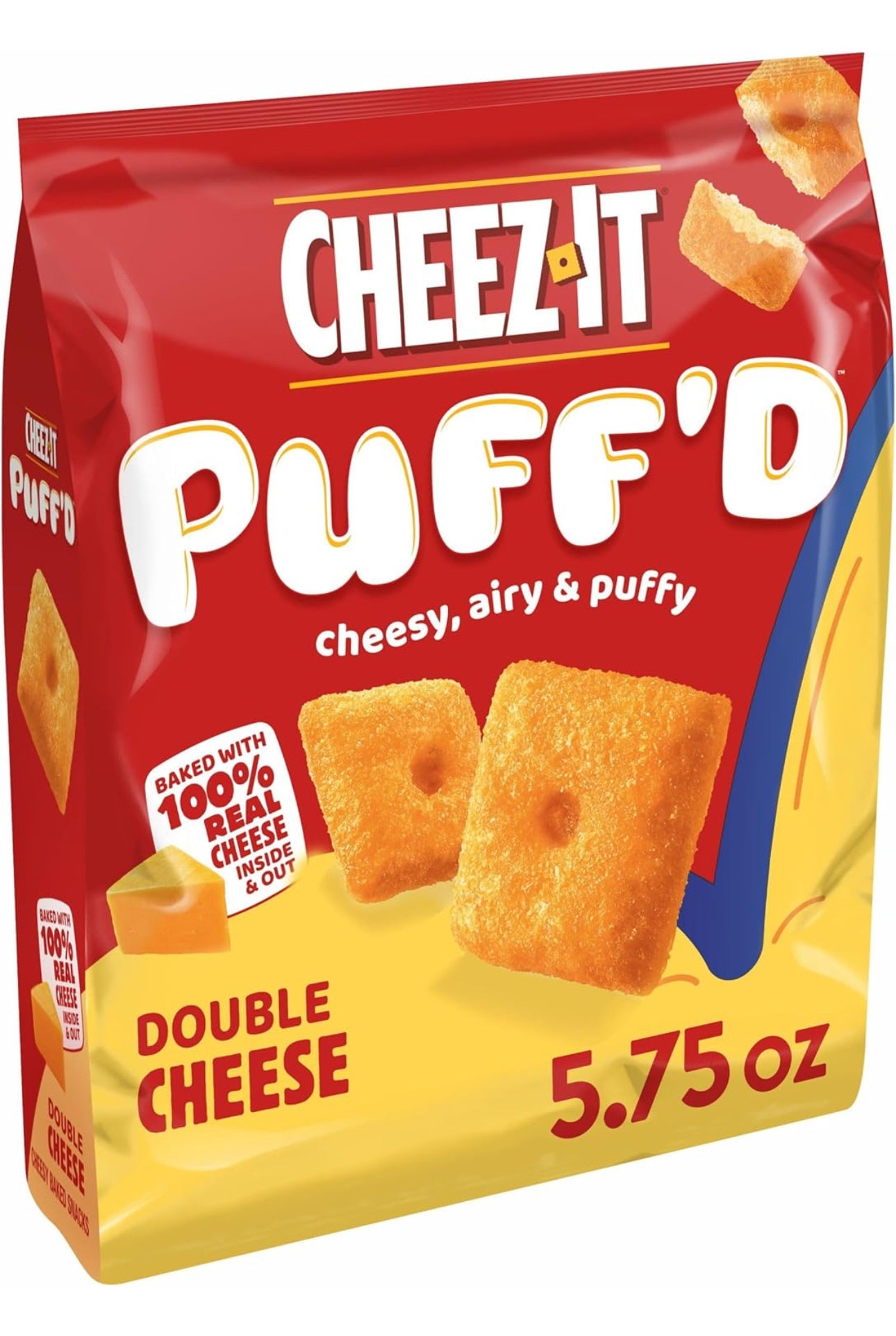 Cheez-it Puff'd Cheesy Baked Snacks Bag Double Cheese 272g