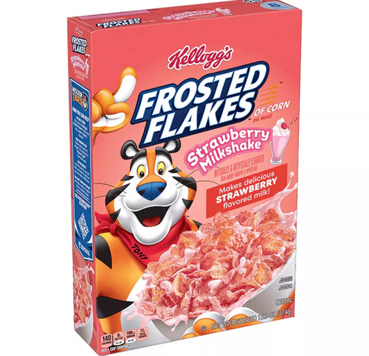 Kellogg's Frosted Flakes Strawberry Milkshake Cornflakes 374g