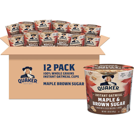 Quaker Instant Oatmeal Express Cup Maple & Brown Sugar 48g