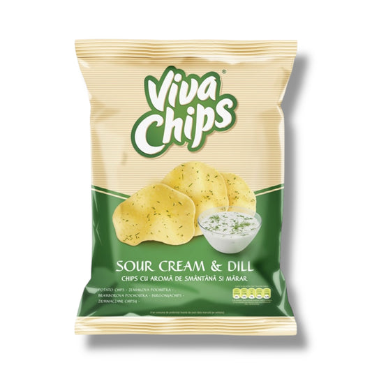 Viva Chips Sour Cream & Dill 100g 🇷🇴