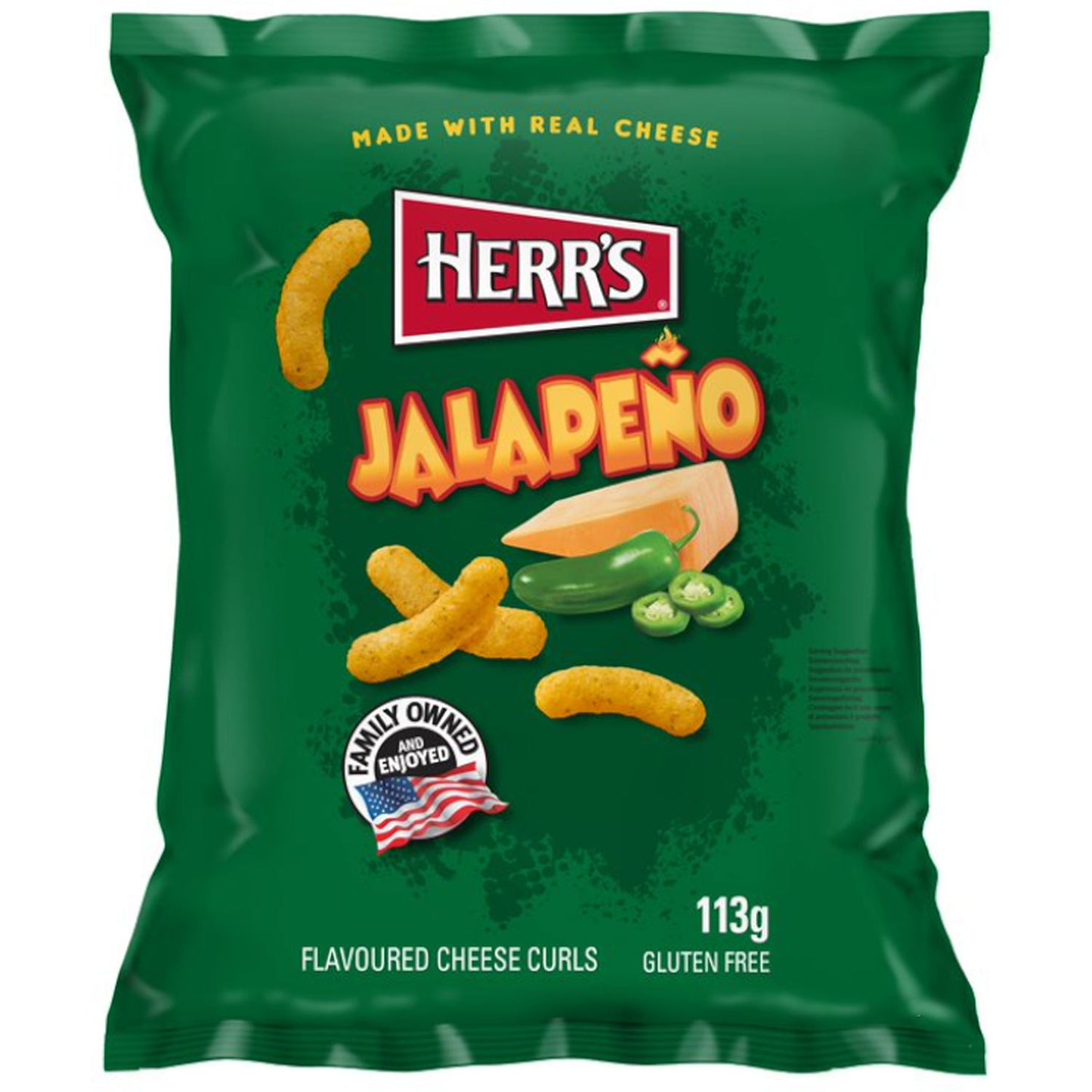 Herr's Jalapeño Cheese Curls 113g