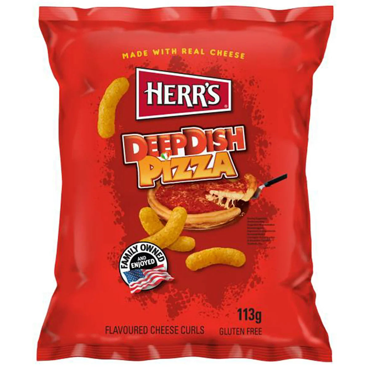 Herr's Deep Dish Pizza Cheese Curls 113g