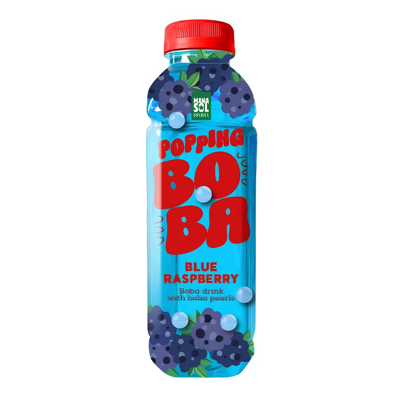 Mana Sol Popping Boba Drink Blue Raspberry 500ml (inkl. 0,25€ Pfand)