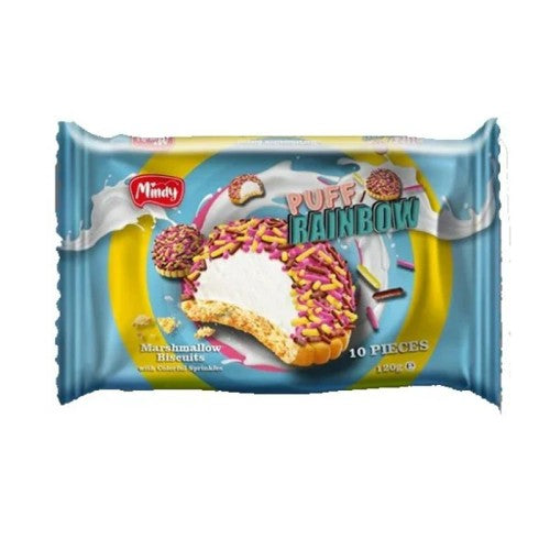 Mindy Puff Marshmallow Rainbow Biscuits 120g