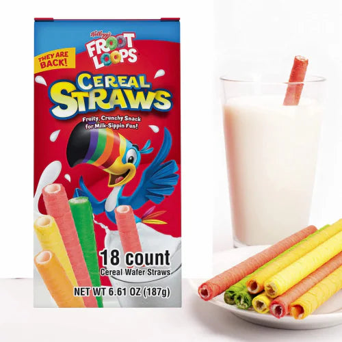 Kellog‘s Froot Loops Cereal Straws 187g