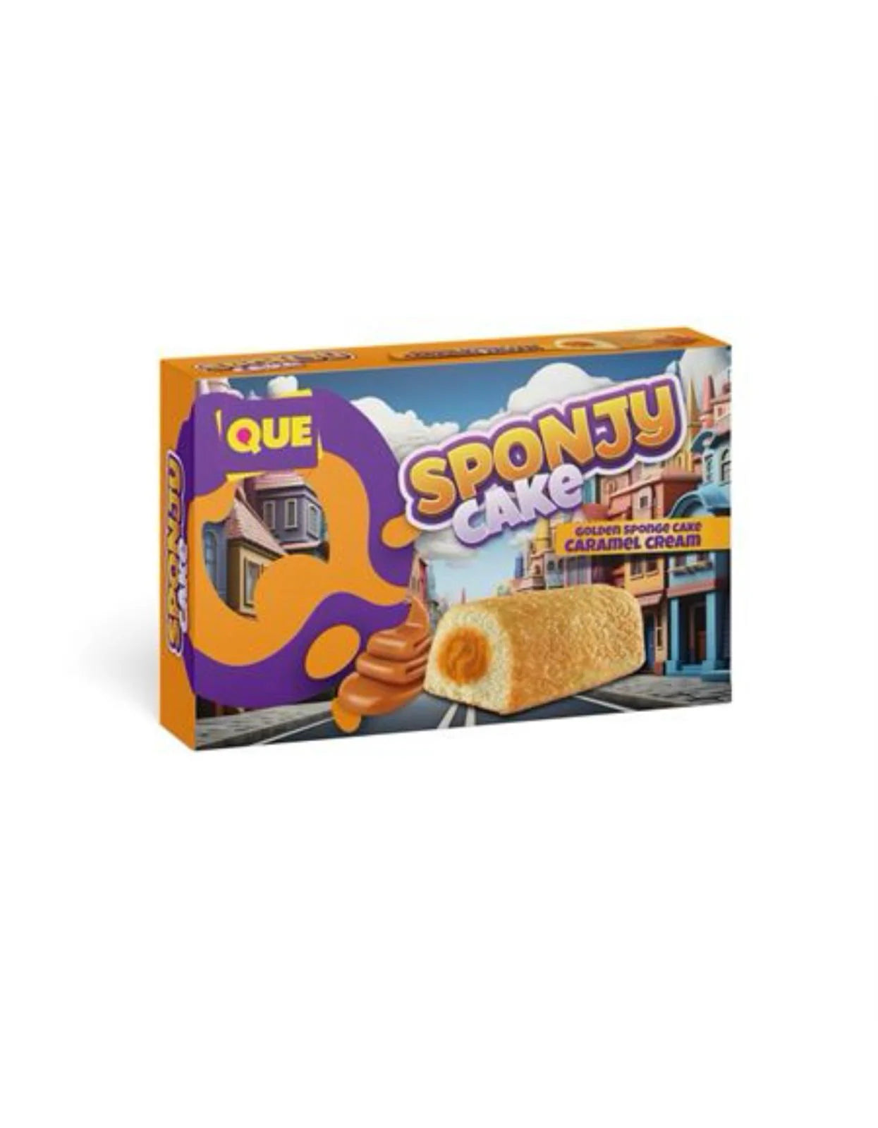 QUE Sponjy Cake Caramel Füllung 200g