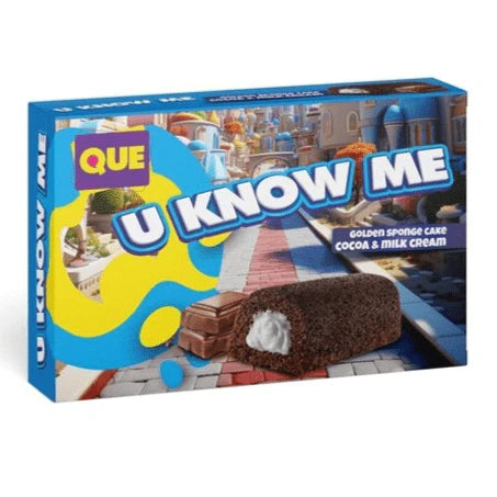 Que Sponjy Cake Cocoa & Milk Cream 200g