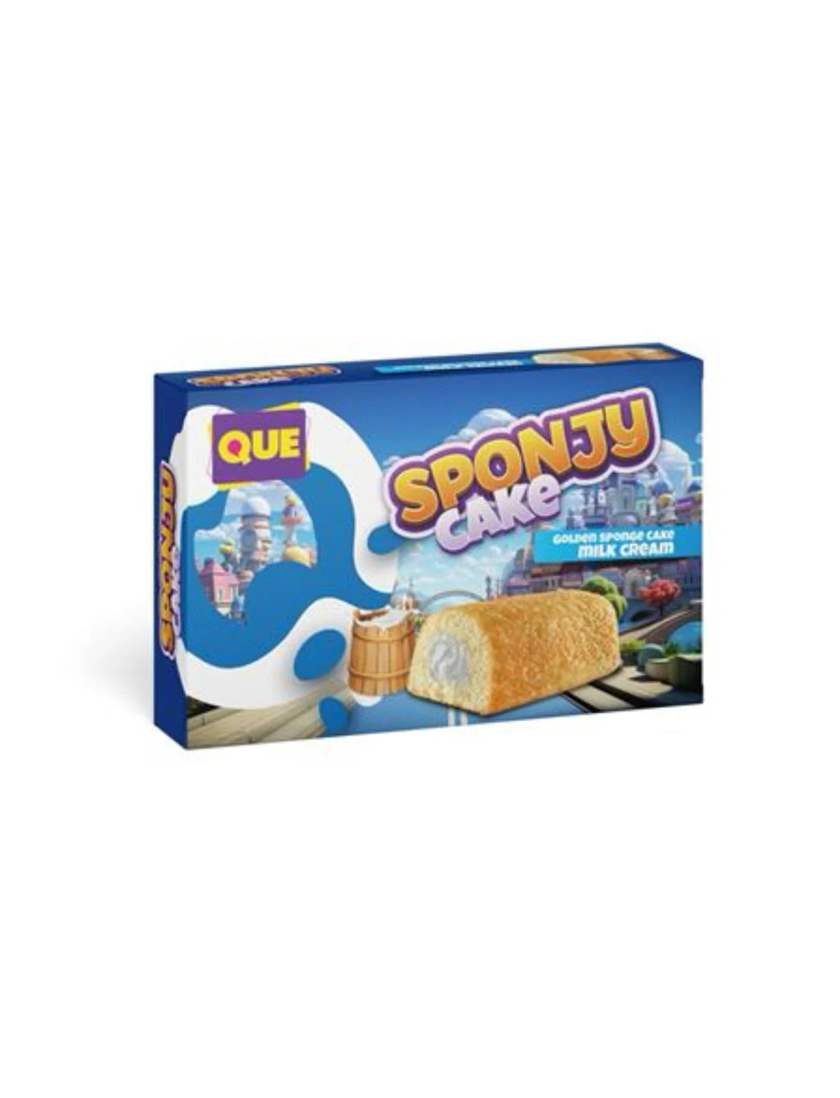 Que Sponjy Cake Milk Cream 200g