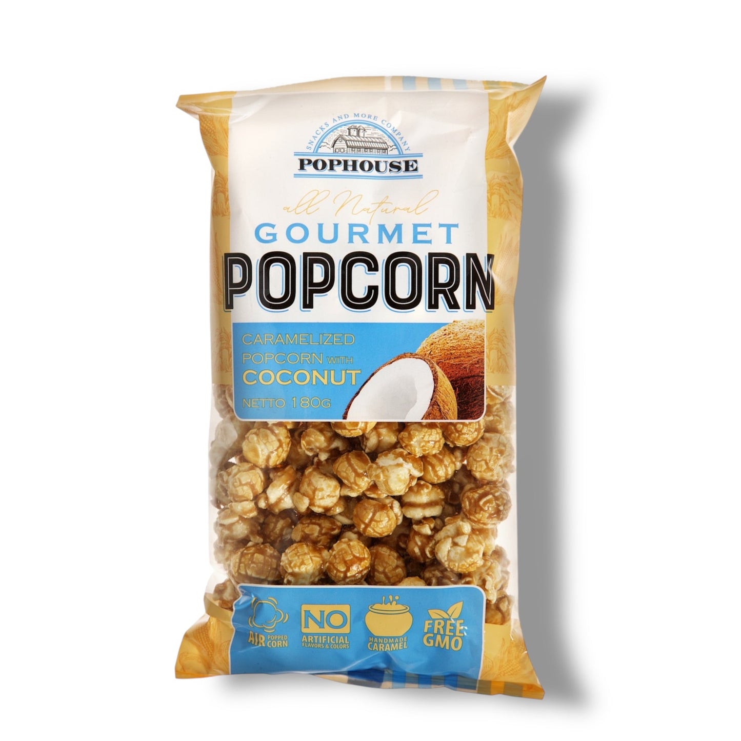 POPHOUSE Gourmet Popcorn Caramel Coconut 180g 🇫🇷