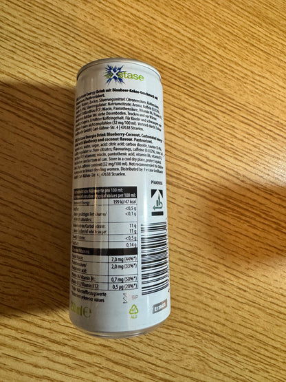 Extase Energy Drink Blueberry Coconut 250ml