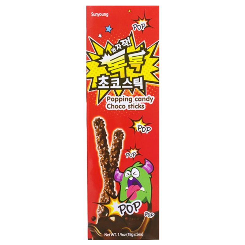 Popping Candy Choco Sticks 54g