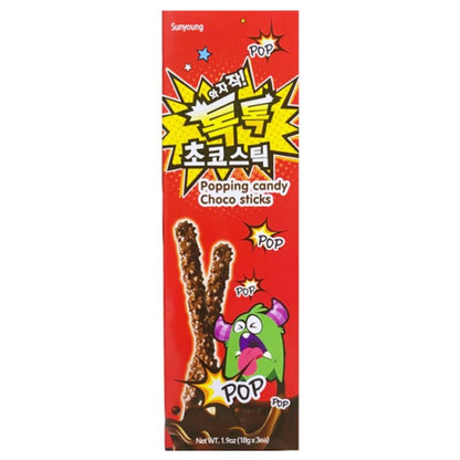 Popping Candy Choco Sticks 54g