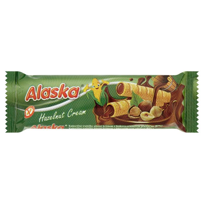 Alaska Haselnuss Cream Maisröllchen 18g