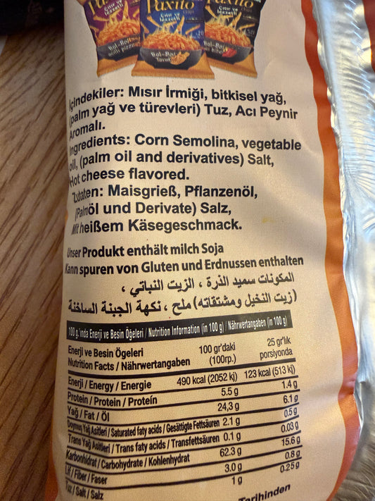 Paxito Bol-Bol Acı Peynir Chips 45g 🇹🇷