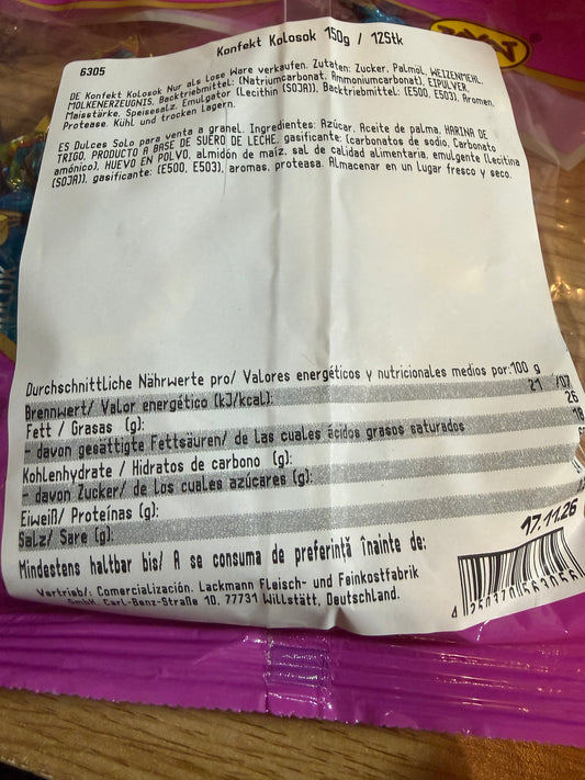Konfekt Kolosok mit Zitronengeschmack Polen 150g