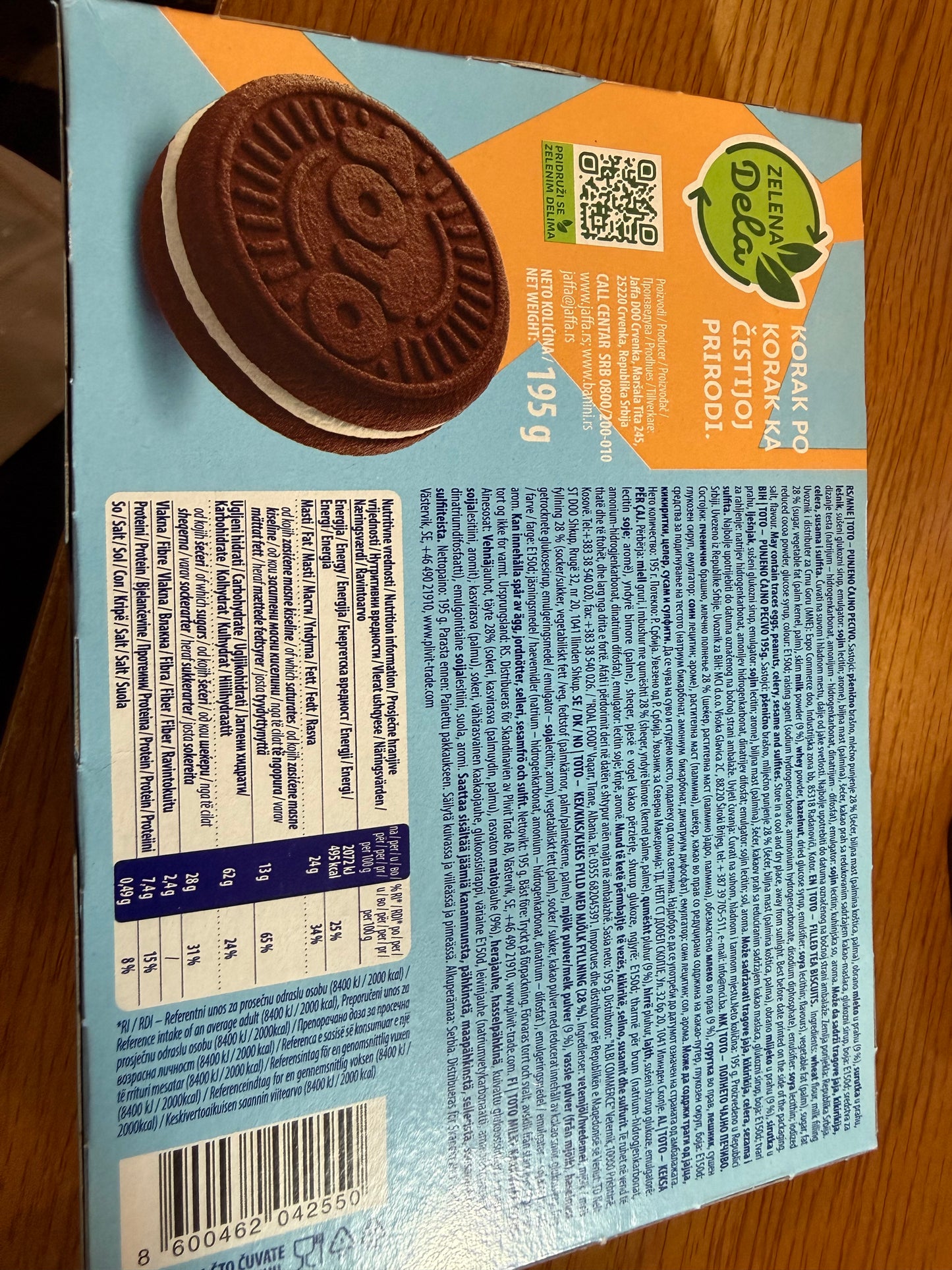 Banini Toto Milky Cocoa Serbien 195g