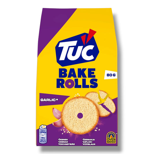 Tuc Bake Rolls Garlic Rumänien Import 80g