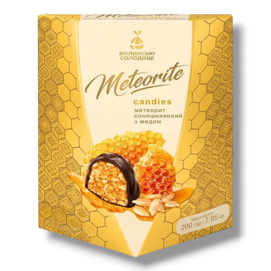 Volyn Sweets Meteorit Toffeekonfekt mit Sonnenblumenkernen & Honig Polen 200g