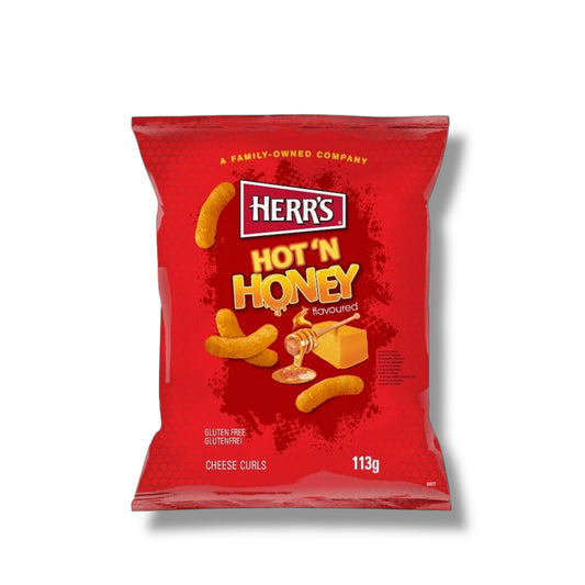 Herr's Hot 'N Honey Cheese Curls 113g 🇬🇧