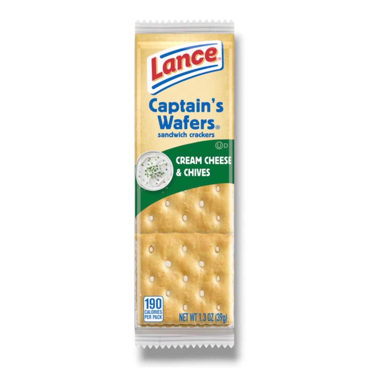 Lance Captain's Wafers Sandwich Crackers Cream Cheese & Chives USA 39g