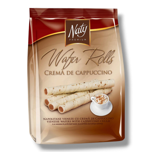 Naty Wafer Rolls Crema de Cappuccino Rumänien 200g