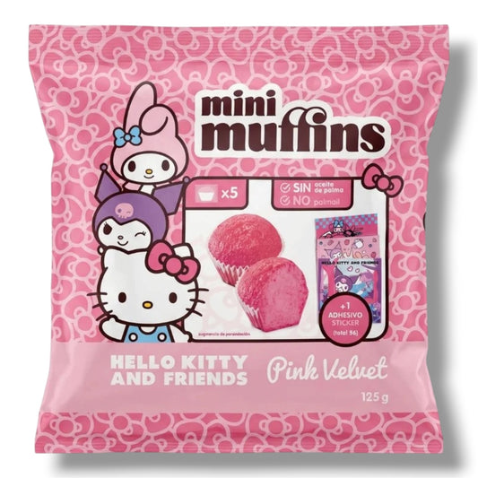Hello Kitty and Friends Mini Muffins Pink Velvet 125g