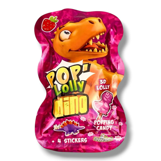 Funny Candy Pop Lolly Dino Erdbeere China 16g