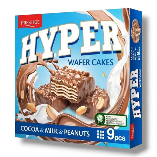 Prestige Hyper Wafer Cakes Cocoa & Milk & Peanuts 167g