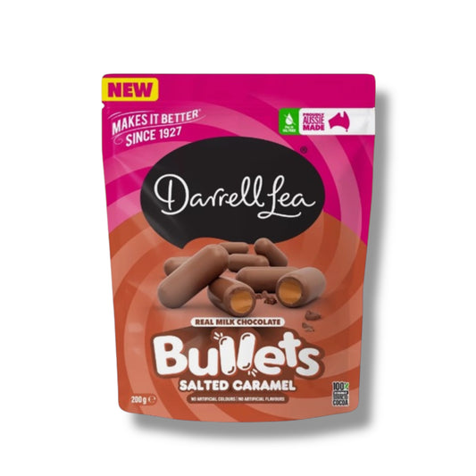 Darrell Milk Chocolate Salted Caramel Bullets BB's 168g 🇦🇺