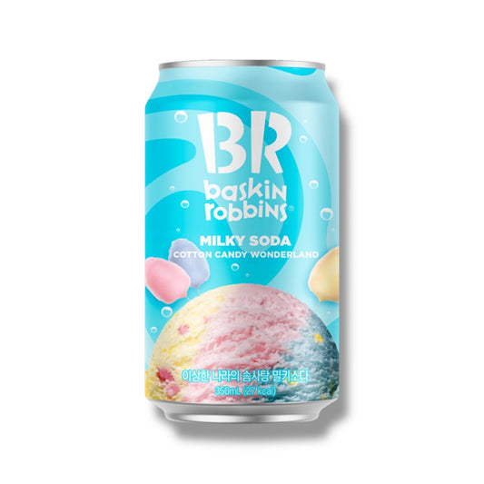 Baskin-Robbins Cotton Candy Wonderland Milky Soda 350ml 🇰🇷