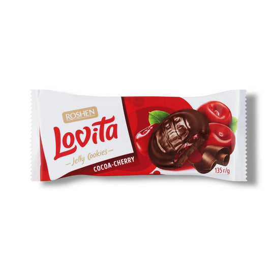 Lovita Jelly Cookies Cocoa Cherry 135g 🇺🇦