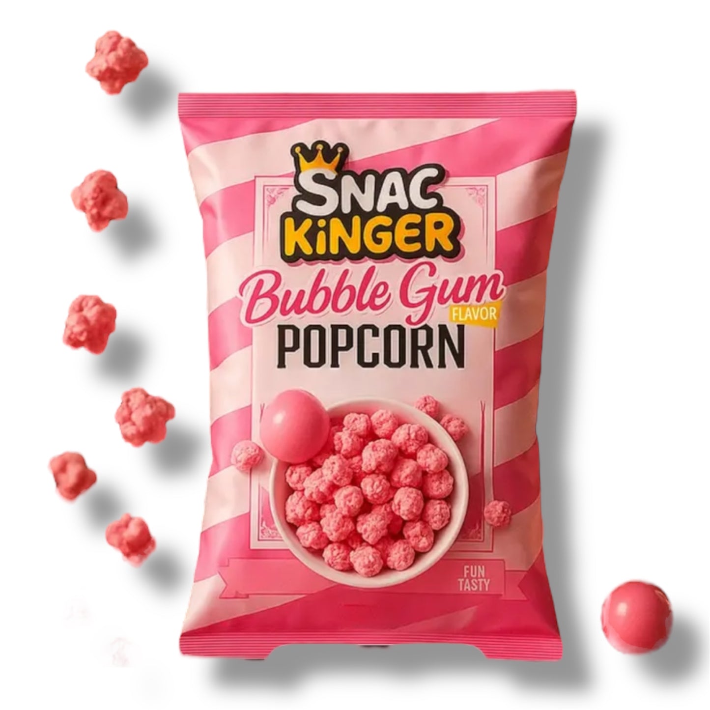 Snac Kinger Pink Bubble Gum Popcorn 80g
