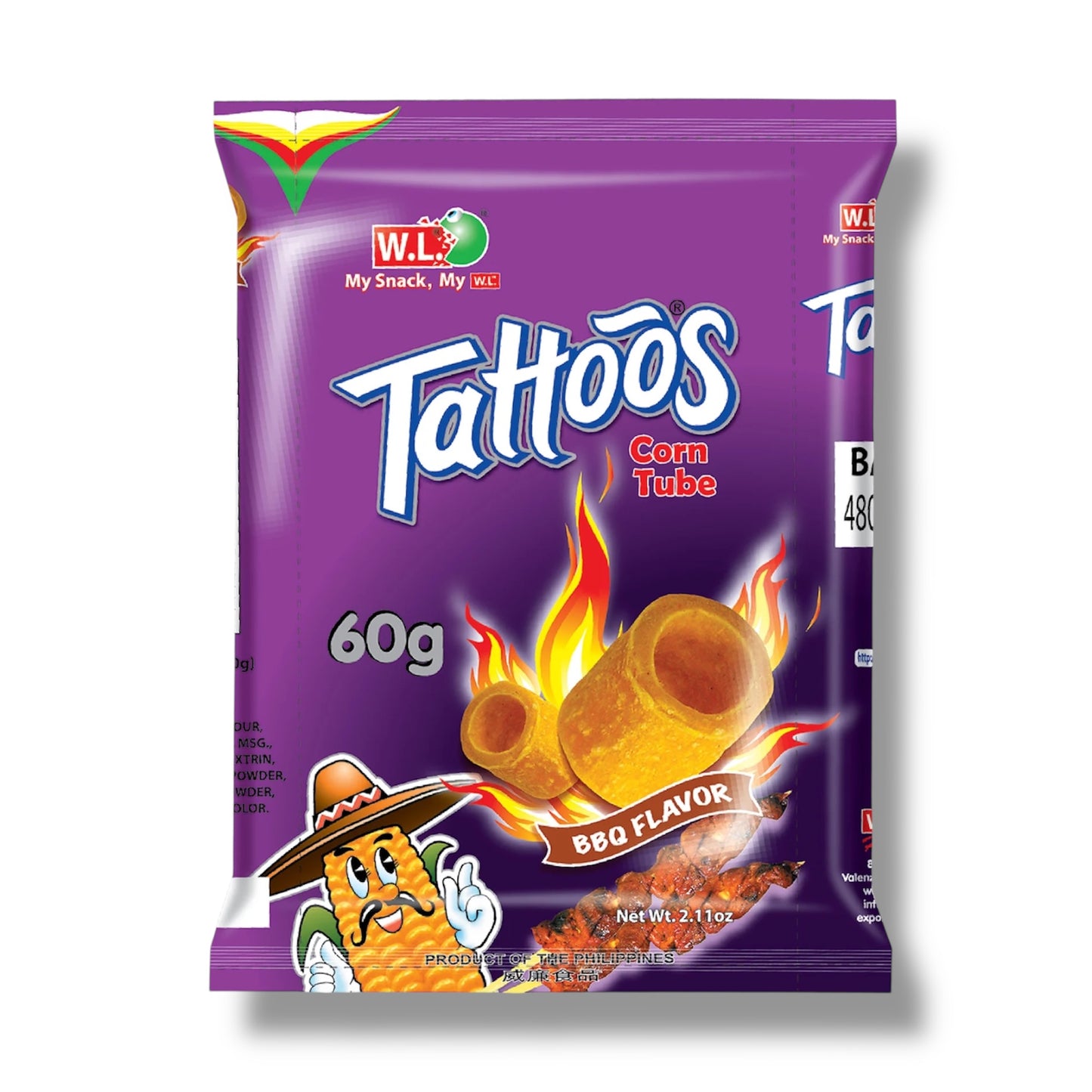 Tattōōs Corn Tube BBQ Flavor 60g 🇵🇭