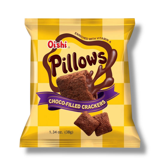 Oishi Pillows Choco-Filled Crackers 38g 🇵🇭